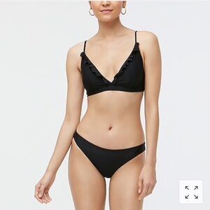 J Crew clean finish‎ black French Bikini Bottom XL